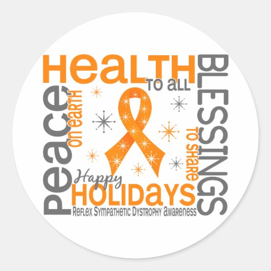 クリスマス4 RSDの雪片 ラウンドシール (正面)