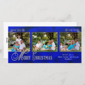 クリスマス4 X 8フォトカード – 青華美色 シーズンカード (正面/裏面)