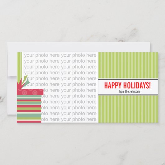 クリスマス4 x 8光沢フォトカード シーズンカード (正面)