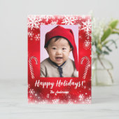 クリスマス5の子どもハッピーホリデー！クリスマスカード 招待状 (スタンド正面)