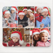 クリスマス5フォトコラージュパーソナライズされた マウスパッド (正面)