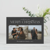 クリスマス5写真水彩植物性フローラ シーズンカード (スタンド正面)