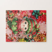 クリスマス5小妖精や小人&ボーズおもしろいホリデーファミリー ジグソーパズル (横)