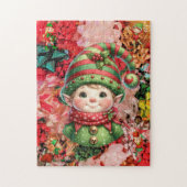 クリスマス5小妖精や小人&ボーズおもしろいホリデーファミリー ジグソーパズル (縦)