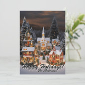 クリスマス5村、ハッピーホリデー、クリスマスカード 招待状 (スタンド正面)