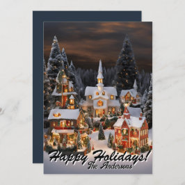 クリスマス5村、ハッピーホリデー、クリスマスカード 招待状