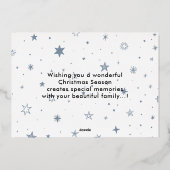 クリスマス5枚写真コラージュ 箔シーズンカード (裏面)