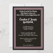 クリスマス50周年結婚記念日 ブラック&シルバー 招待状 (裏面)