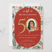 クリスマス50th誕生日パーティー 招待状 (正面)