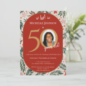 クリスマス50th誕生日パーティー 招待状 (スタンド正面)