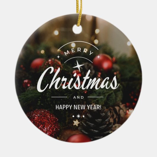 クリスマス5 セラミックオーナメント (正面)