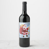 クリスマス6大きなギフトラベル名前と文字を追加 ワインラベル (正面)