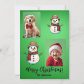 クリスマス6子メリークリスマス！クリスマスカード 招待状 (正面)