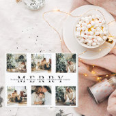 クリスマス6枚のコラージュ |休日メリーの接写 ポストカード