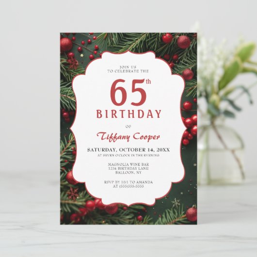 クリスマス65th誕生日パーティー 招待状 (スタンド正面)