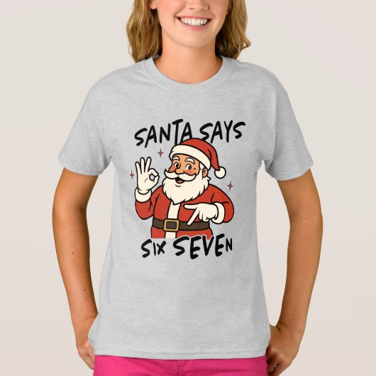 クリスマス67Tシャツ サンタが67と言う Tシャツ (正面)