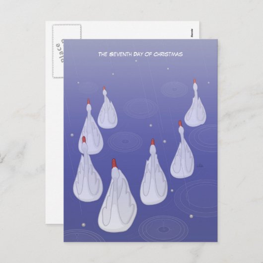 クリスマス7日目（スワンAスイミング7日）はがき シーズンポストカード (正面/裏面)