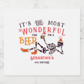 クリスマス7月スケルトンサマーウィーンビール誕生日 ビールラベル (シングルラベル)