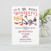 クリスマス7月スケルトンサマーウィーンビール誕生日 招待状 (スタンド正面)