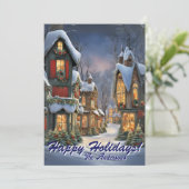 クリスマス7村、ハッピーホリデー、クリスマスカード 招待状 (スタンド正面)