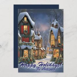 クリスマス7村、ハッピーホリデー、クリスマスカード 招待状