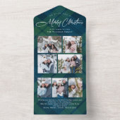 クリスマス7枚写真グリーティングQRコードホリデーカード オールインワン招待状 (内側)