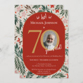 クリスマス70th誕生日パーティー 招待状 (正面/裏面)