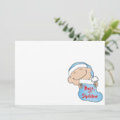 クリスマス7" x 5"ベビーBlueThankお客様/両面/フラット/ 招待状 (スタンド正面)