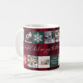 クリスマス8の写真最高の格子おばあちゃん赤い格子棒 コーヒーマグカップ (正面左)