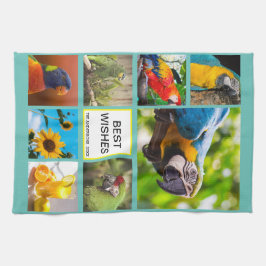 クリスマス8写真ファミリーフォト✨コラージュカスタム キッチンタオル