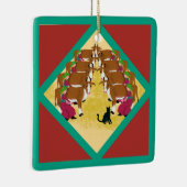 クリスマス8日の猫12 カスタム匹 セラミックオーナメント (右)