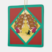 クリスマス8日の猫12 カスタム匹 セラミックオーナメント (左)