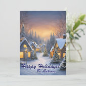 クリスマス8村、ハッピーホリデー、クリスマスカード 招待状 (スタンド正面)