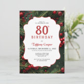 クリスマス80歳の誕生日 招待状 (スタンド正面)