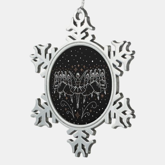 クリスマス9日目/スノーフレークオーナメント スノーフレークピューターオーナメント (右)