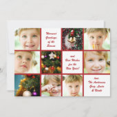 クリスマス9枚のフォトグラフホリデーカード シーズンカード (正面)