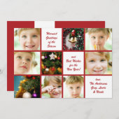 クリスマス9枚のフォトグラフホリデーカード シーズンカード (正面/裏面)