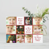 クリスマス9枚のフォトグラフホリデーカード シーズンカード (スタンド正面)