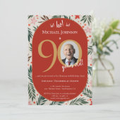 クリスマス90歳誕生日パーティー 招待状 (スタンド正面)