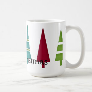 クリスマス9 :木々の列メリークリスマスマグ コーヒーマグカップ