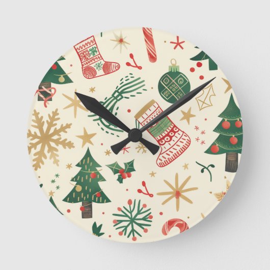 クリスマス – あなたの家を満たす – 壁時計 (正面)