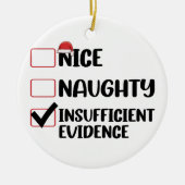 クリスマス いい子 悪い子 不十分な証拠 セラミックオーナメント (正面)