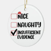 クリスマス いい子 悪い子 不十分な証拠 セラミックオーナメント (左)