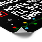 クリスマス いい子 悪い子 気にしない 私が自分で買う  ポスター (角)