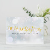 クリスマス おしゃれ ゴールド スクリプト 雪の結晶 (スタンド正面)