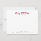 クリスマス おしゃれ タイポグラフィ ファミリー ノートカード (正面)