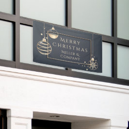 クリスマス おしゃれ モダンな企業イメージのグリーティング 横断幕