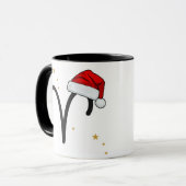 クリスマス おひつじ座 サンタハット マグカップ (正面左)