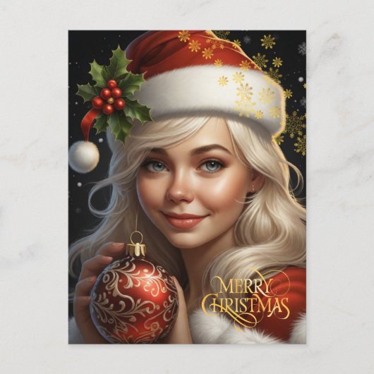 クリスマス。おめでとうございます。 ポストカード (正面)