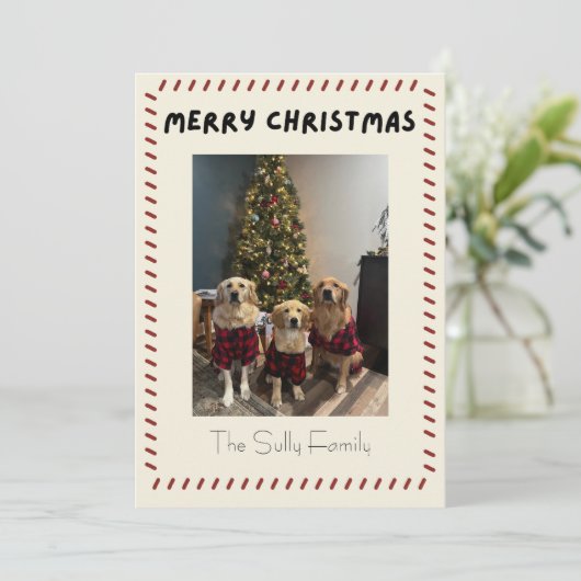 クリスマス おめでとう フォトカード (スタンド正面)